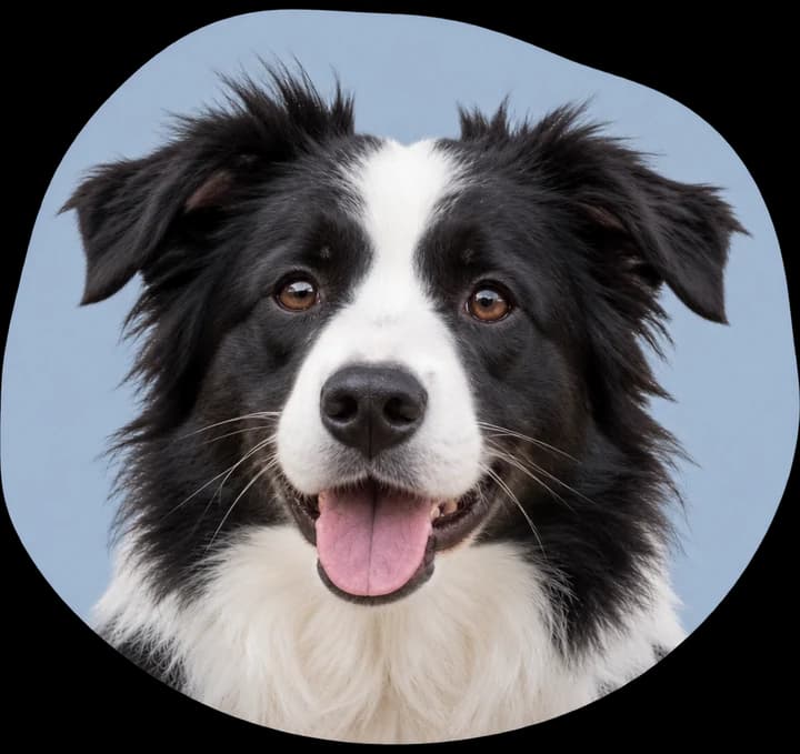 Border collie noir et blanc