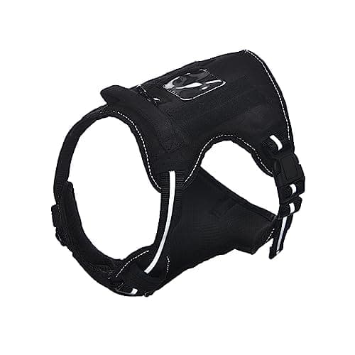 Amazon Basics Harnais pour chien sans traction, avec clip sur le devant, Noir, Taille M