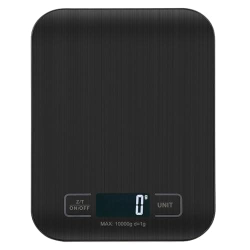 Balance De Cuisine NuméRiques, Balances NuméRiques Professionnelles 10 kg - Mesure PréCise Jusqu'à 1g,Balances De Cuisine éLectroniques Avec éCran Lcd, Fonction Tare. (Noir)